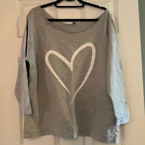 3/4 sleeve slouchy pullover